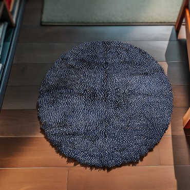Classic Blue Round Rug 5158