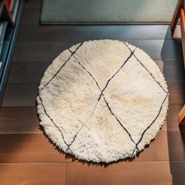 Natural Wool Round Rug 5170