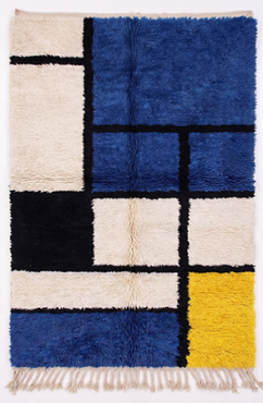 Blue Moroccan Wool Rug 5552