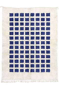 Navy Blue Checkbox Rug 2032
