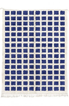 Navy Blue Checkerboard Rug 2006