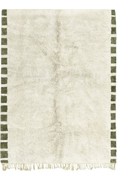 Olive Green Checker Rug 4944