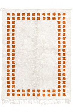 Orange Mini Checkered Rug 2124