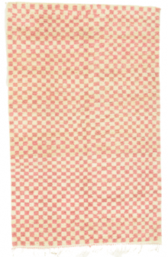 Pink Checkered Rug 1218