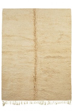 Plain Off White Moroccan Shag Rug 2958