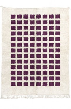 Purple Checkbox Rug 2047
