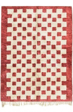 Red Checkered Rug 1959