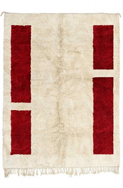 Red Shag Rug 3169