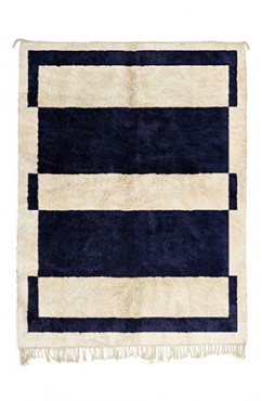 Symmetrical Blue Geometric Rug 2784