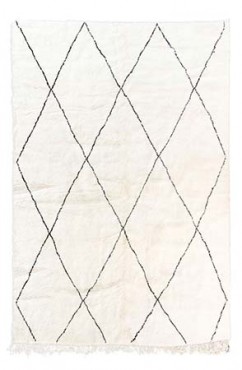 Symmetrical White Beni Ourain Rug 2898