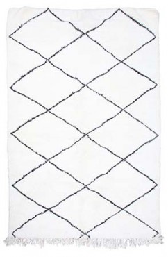 Symmetrical White Beni Ourain Rug 2946