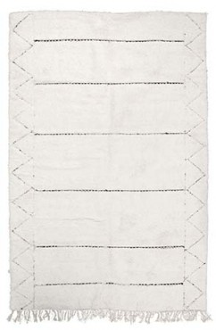 Tribal Black and White Rug 2953