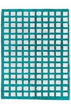 Turquoise Chequerboard Rug 2240