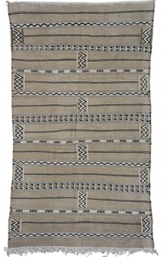 Gray Kilim Rug 1058