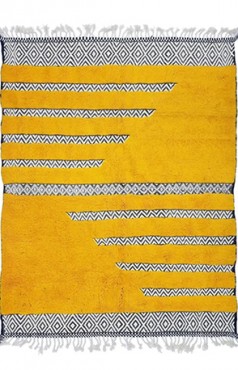 Yellow Moroccan Kilim Rug 2770