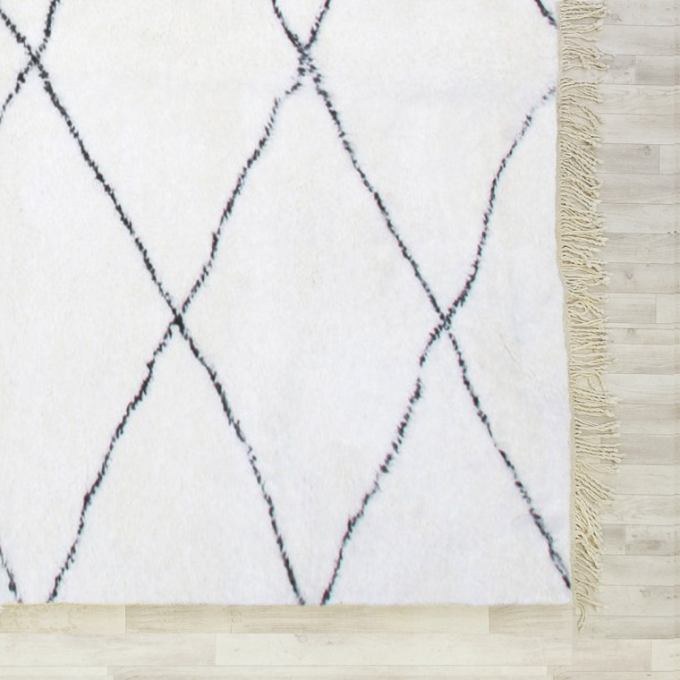 Beni ourain rugs, Black and White Beni Ourain Area Rug 2945