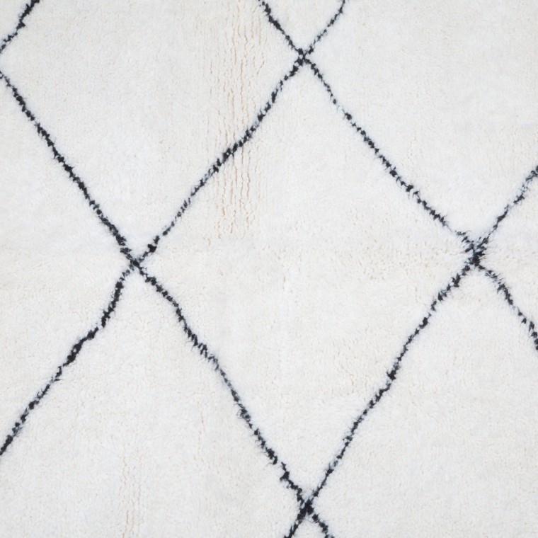 Beni ourain rugs, Black and White Beni Ourain Area Rug 2945