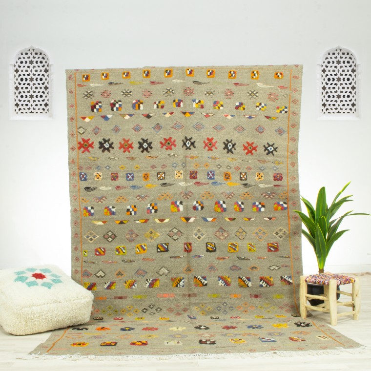 Grey Kilim 1266 The best Moroccan carpets