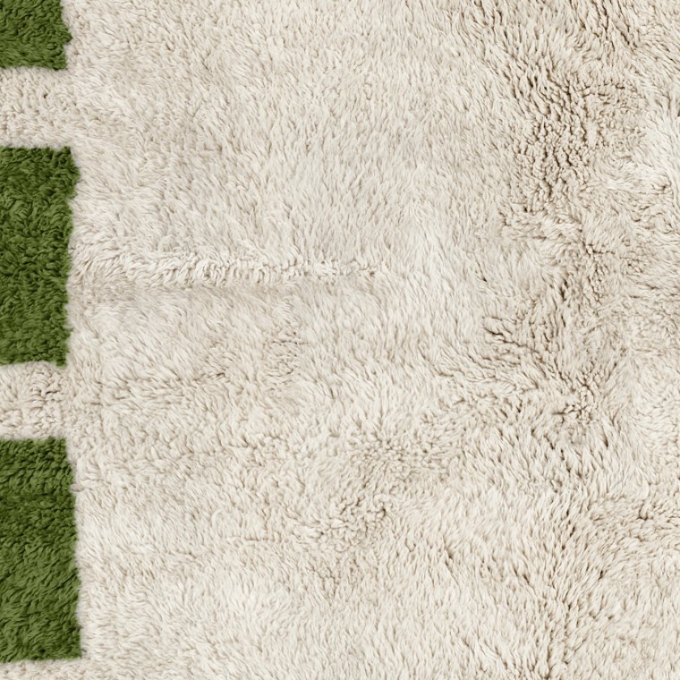 Beni ourain rugs, Green Block Rug 2068