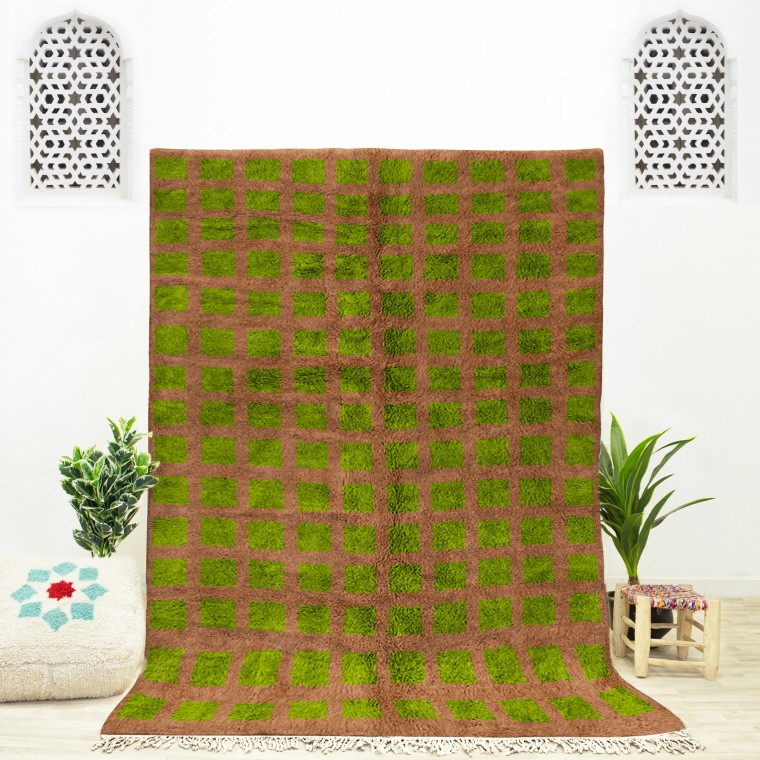 Lime Green Crooked Rug 2317