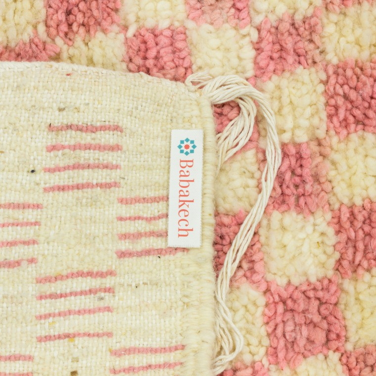 Pink Checkered Rug 1218 The best Moroccan carpets