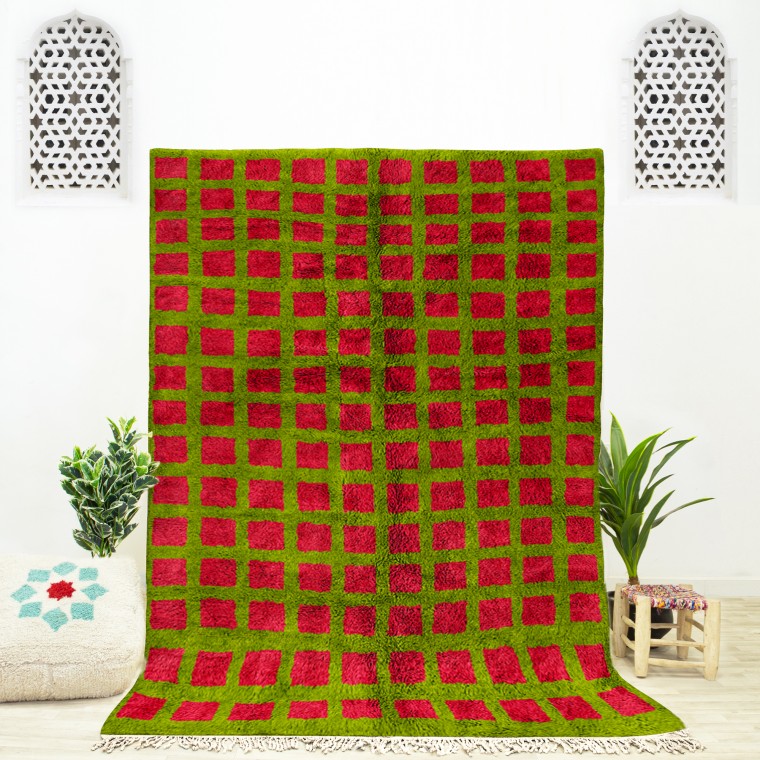 Red Check Rug 2357