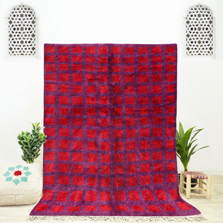 Red Checkers Rug 2387