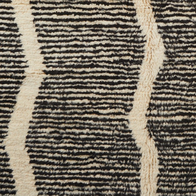 Beni ourain rugs, Vibrant Black and White Berber Rug 2961