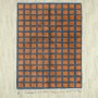 Copper Brown Dama Checkerboard Rug 2291