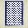 Dark Blue Chessboard Rug 2081