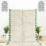 Green and White Checker Rug 2633