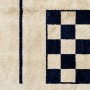 Navy Blue Checkered Grid Rug 3644