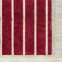 Crimson and White Stripes Rug 3755