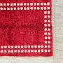 Red Framed Checkerboard Rug 2155
