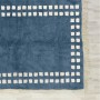 Stone Blue Framed Checkerboard Rug 2138