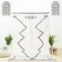 Traditional Black and White Berber Rug 2909