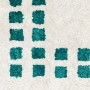 Turquoise Mini Checkered Rug 2130