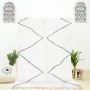 Zigzaged Black and White Moroccan Rug 2927
