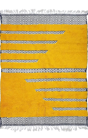 Yellow Moroccan Kilim Rug 2770